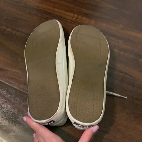SOLD Off White Canvas Sperry Top-Sider - Picture 5 of 8